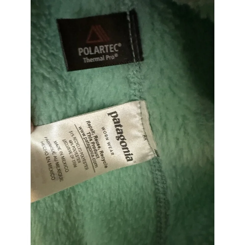 Patagonia Women's Size small fits like Xs Teal Green Snap-T Fleece Pullover - Picture 4 of 4